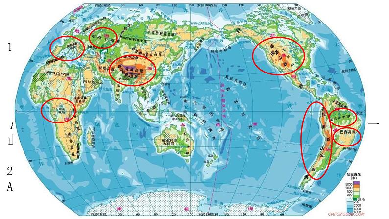 初中 地理 人教版(2024) 七年级上册(2024) 第二节 世界的地形 课件第4页