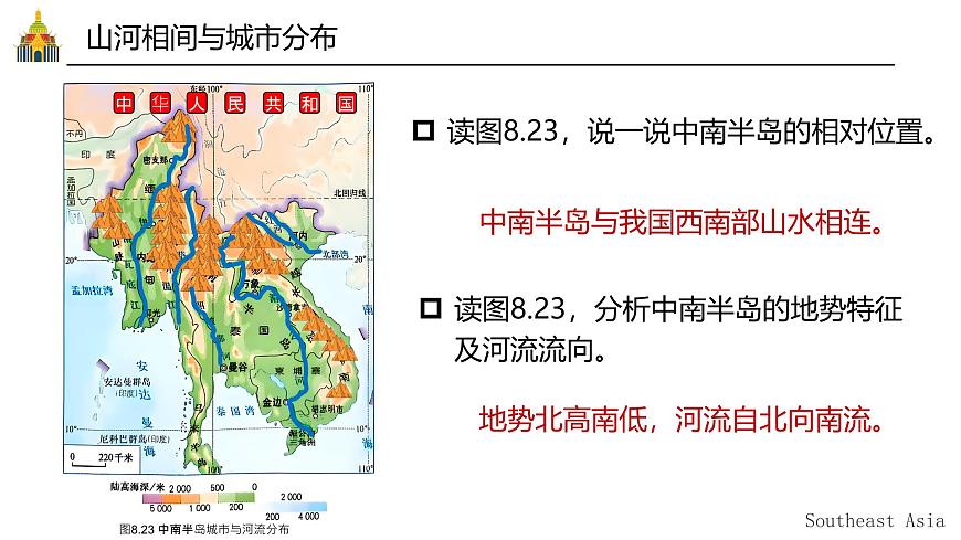 8.2.2東南亞【課件】（第2課時(shí)——山河相間與城市分布）——2025新教材人教版初一地理下冊(cè)第5頁