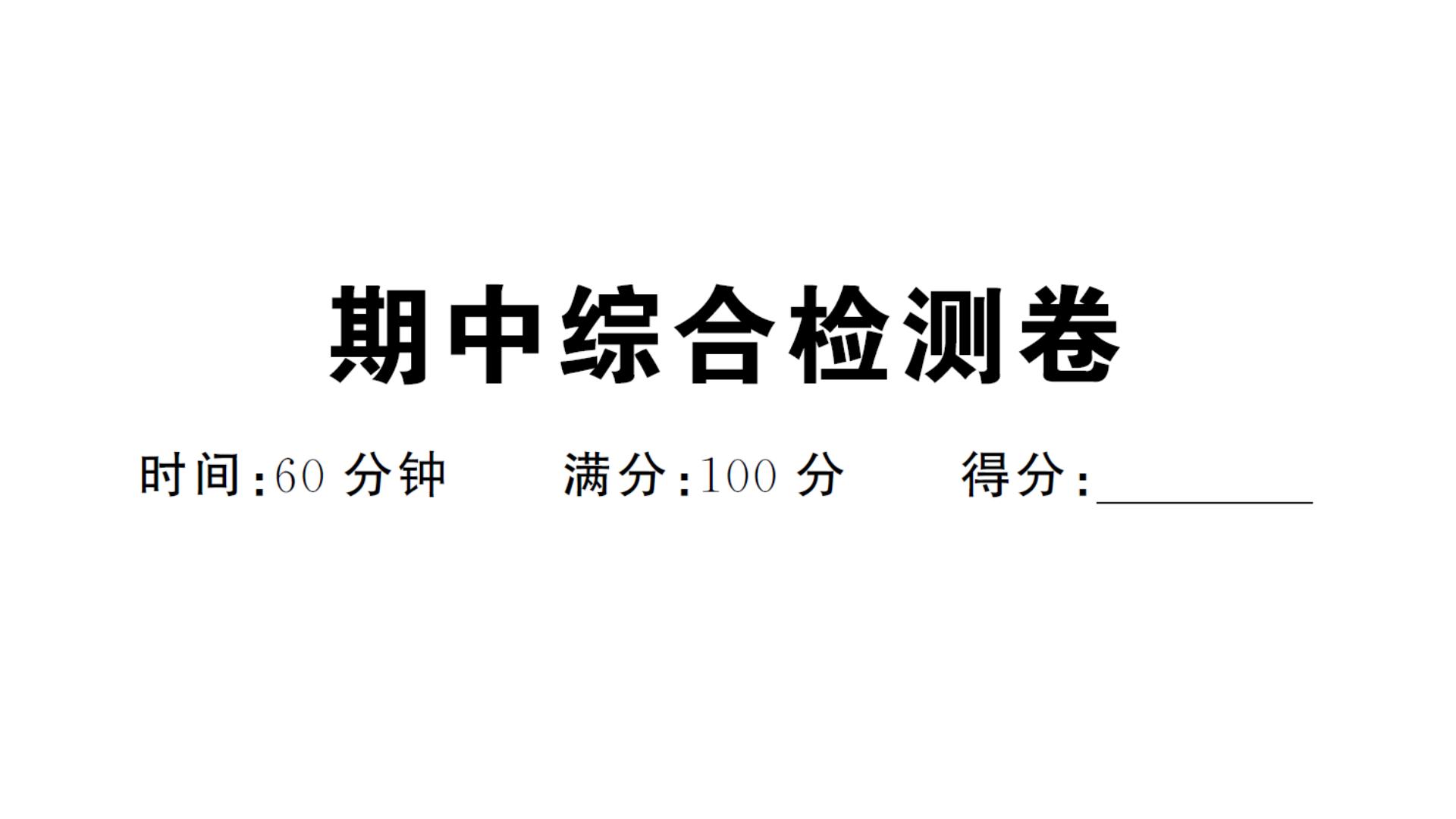 期中综合检测卷（习题课件）2024-2025学年人教版七年级地理下册