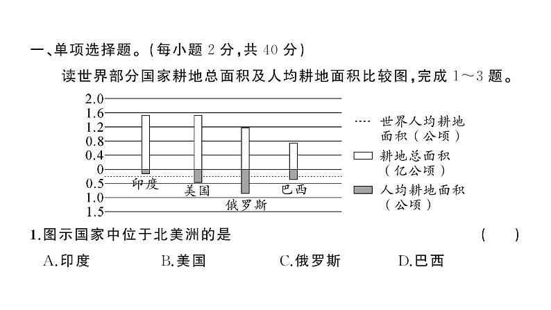 期末综合检测卷(习题课件)2024-2025学年人教版七年级地理下册第2页