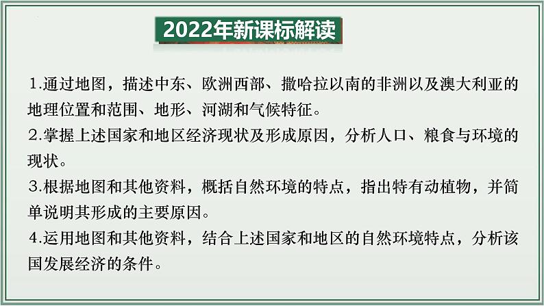 专题07 东半球其他的地区和国家--最新人教版中考地理一轮复习课件(全国通用)第3页