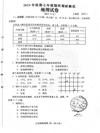 河南省镇平县2024-2025学年七年级上学期期末考试地理试卷