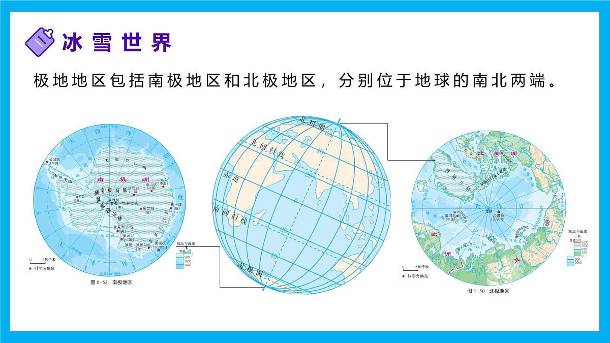 【湘教新版】7下第八章 第五节 《南极地区和北极地区》教学课件(第1课时)第3页
