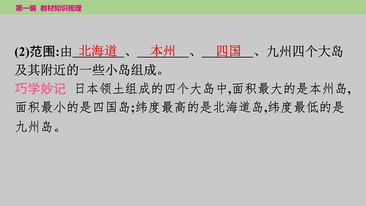 2025年中考地理(世界部分)一轮复习教材整理课件---第七章 我们邻近的地区和国家第4页