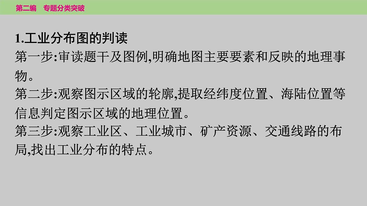 2025年中考地理二轮复习专题突破课件---专题五 类型二 工业的分布及其影响第2页