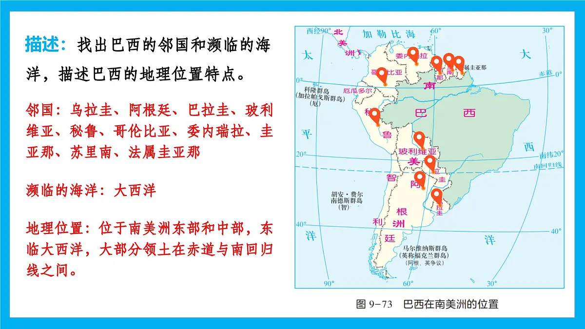【湘教新版】7下第九章 探究与实践 《走进巴西》教学课件第5页