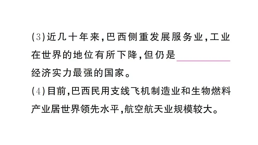 初中地理新人教版七年级下册第十章第二节 巴西作业课件2025春第7页