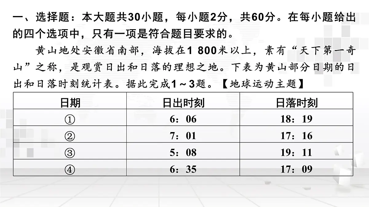2025年中考地理复习模拟练习测试卷课件第2页