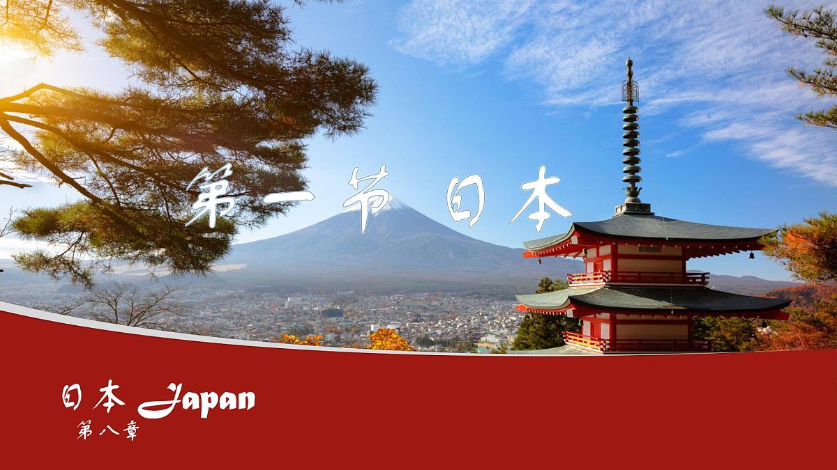初中 地理 人教版(2024) 七年级下册(2024) 第八章第一节 日本 课件第1页