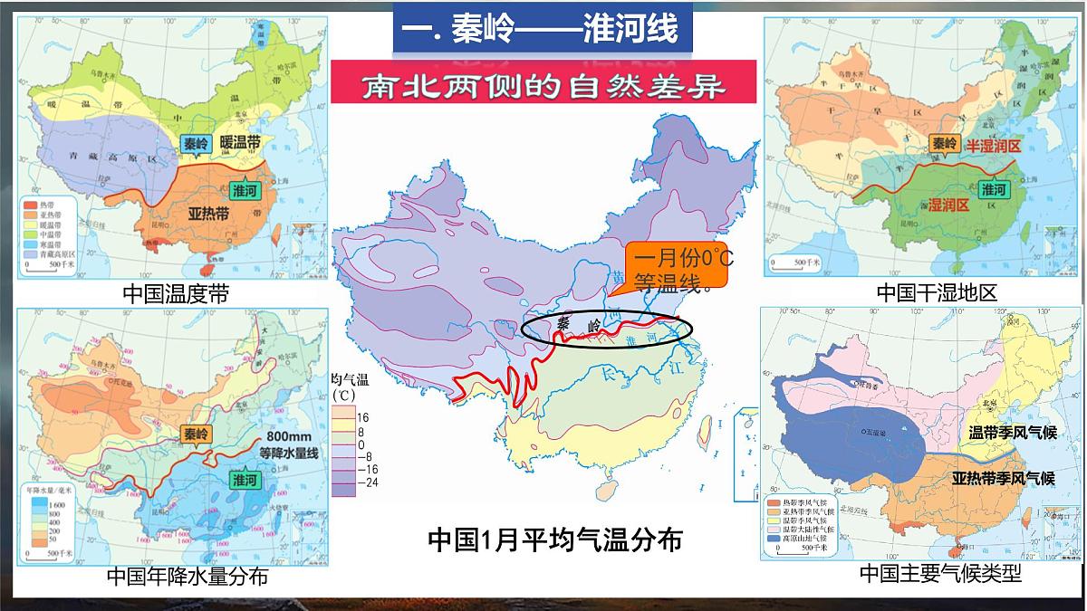 4.5 重要的地理分界线及主要分区课件-2024-2025学年中图版地理七年级上册第5页