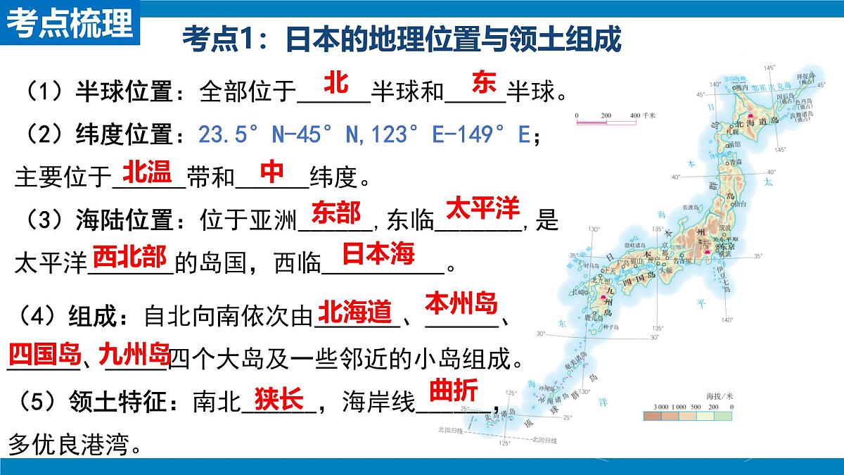2024-2025学年七年级地理下学期期中第八章+我们邻近的国家和地区复习PPT第6页