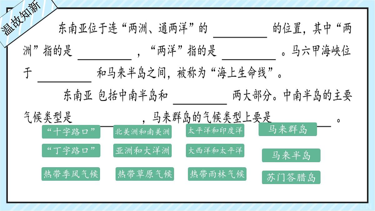 初中 地理 人教版(2024) 七年级下册第二节 东南亚第二课时 课件第1页