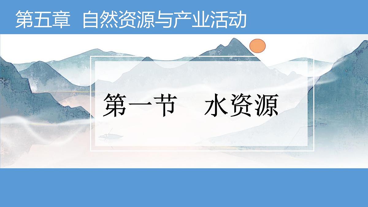 初中 地理 中图版(2024)七年级下册5.1 水资源 课件第1页
