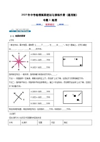 專題03 地圖（填圖速記手冊(cè)）-2025年中考地理填圖速記與演練手冊(cè)（通用版）