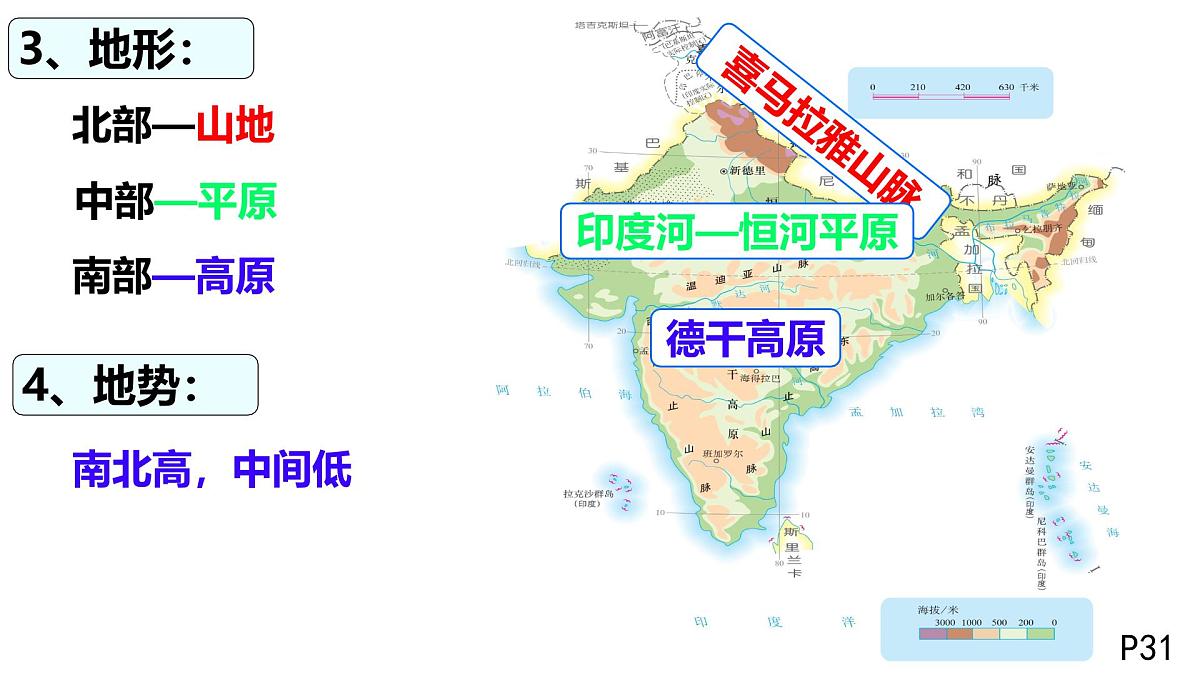 初中 地理 人教版(2024) 七年级下册(2024) 第八章 第三节 印度 课件第5页