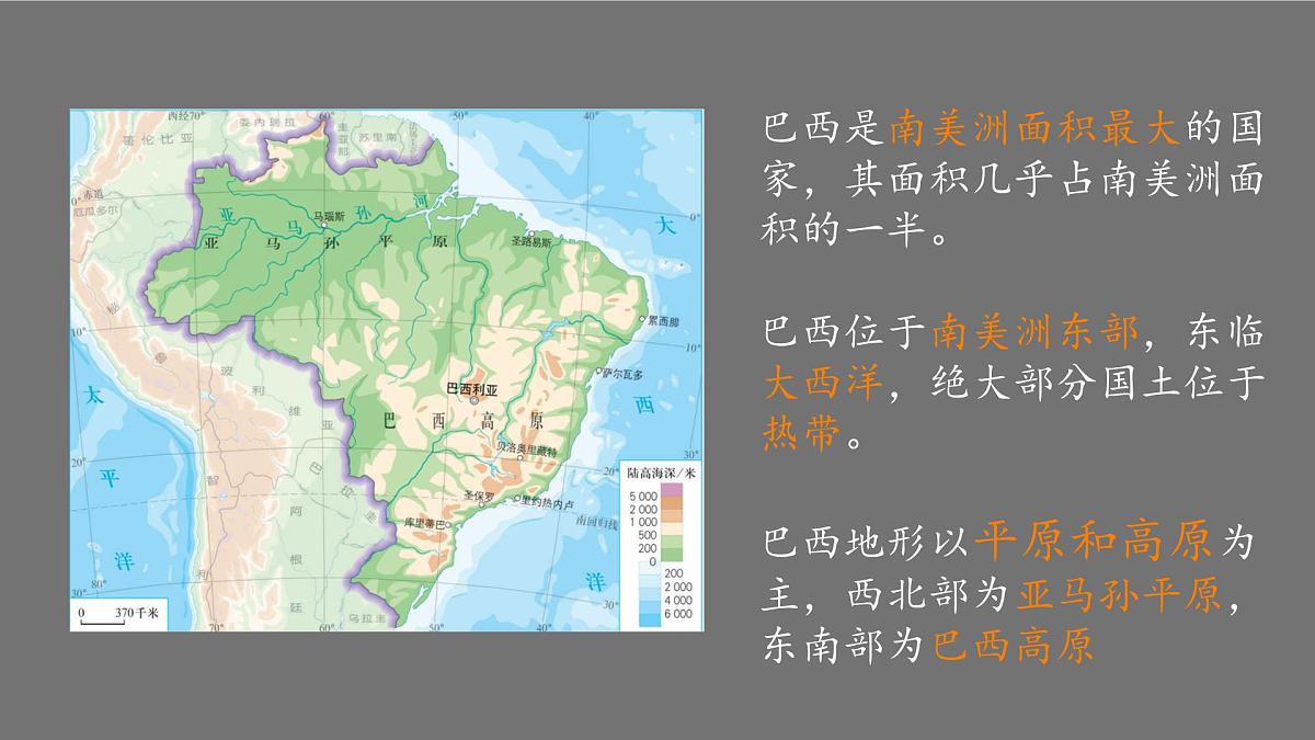 初中 地理 人教版(2024) 七年级下册(2024) 第十章第二节 巴西 课件第5页