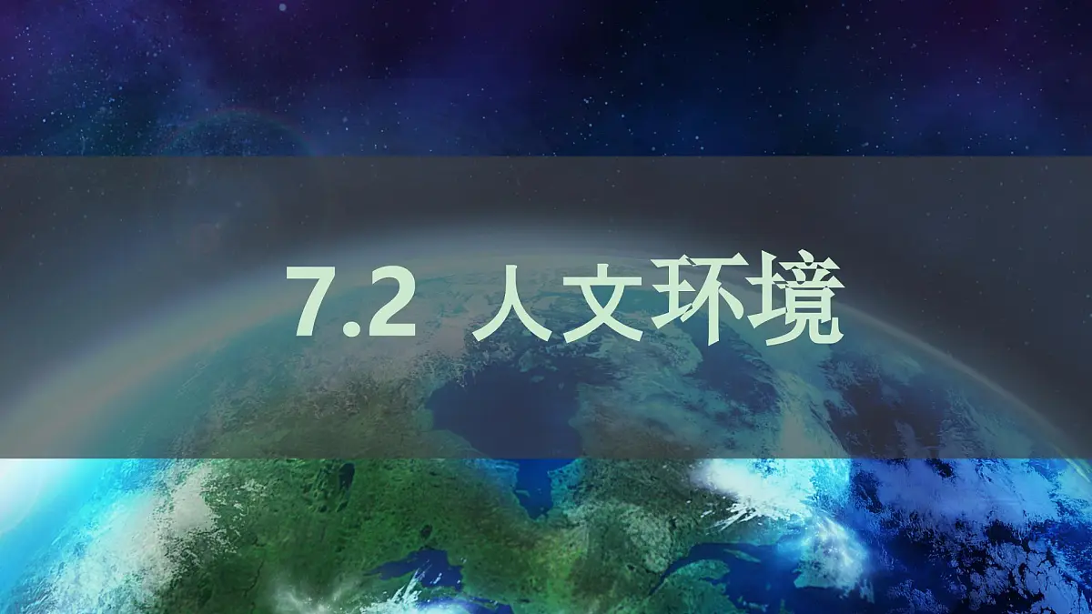 初中 地理 人教版(2024) 七年级下册(2024) 第七章第二节 人文环境 课件第1页