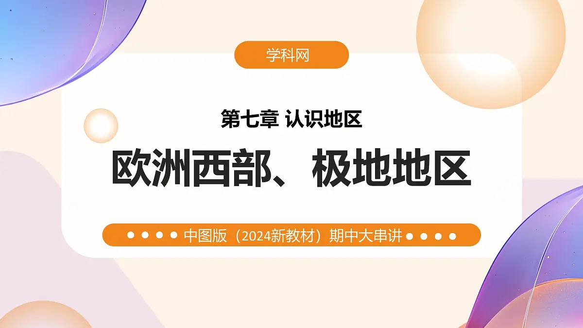 第七章 认识地区(欧洲西部+极地地区)2025学年七年级地理下学期期中考点大串讲课件(中图版北京)第1页
