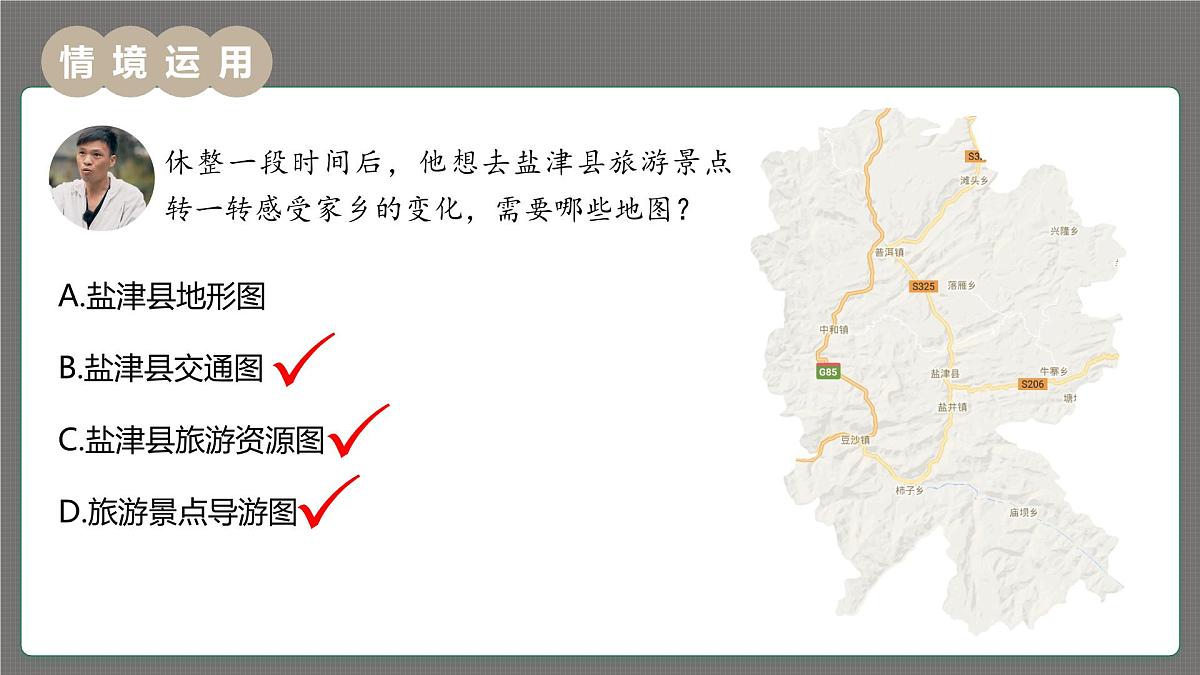新人教版地理七上 2-3《地图的选择与应用》 课件第8页