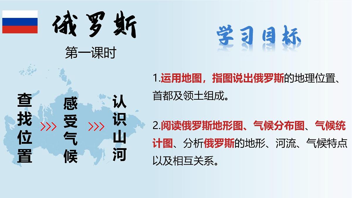 初中地理人教版(2024)七年级下册8.4 俄罗斯(第 1 课时) 课件第1页