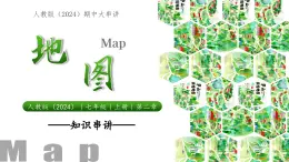 新人教版地理七上第二章地图 复习课件（考点梳理—重难讲解—思维导图—真题训练）