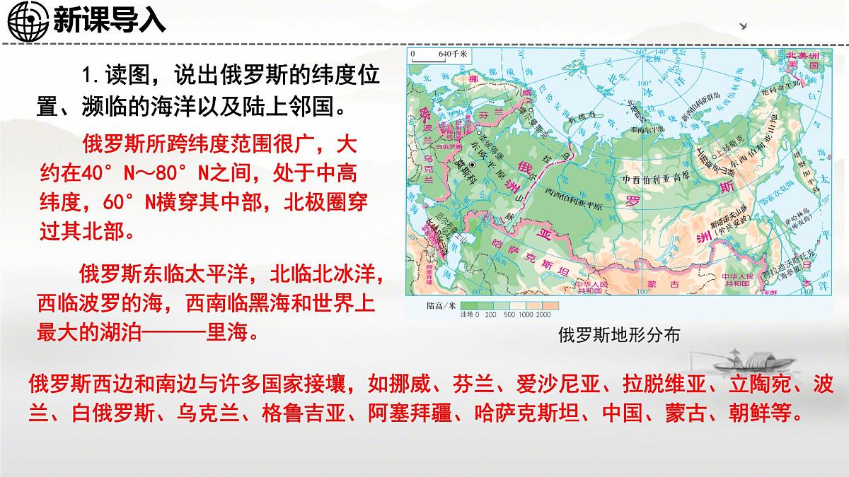 初中地理湘教版(2024)七年级下册9.3 俄罗斯 课件第3页
