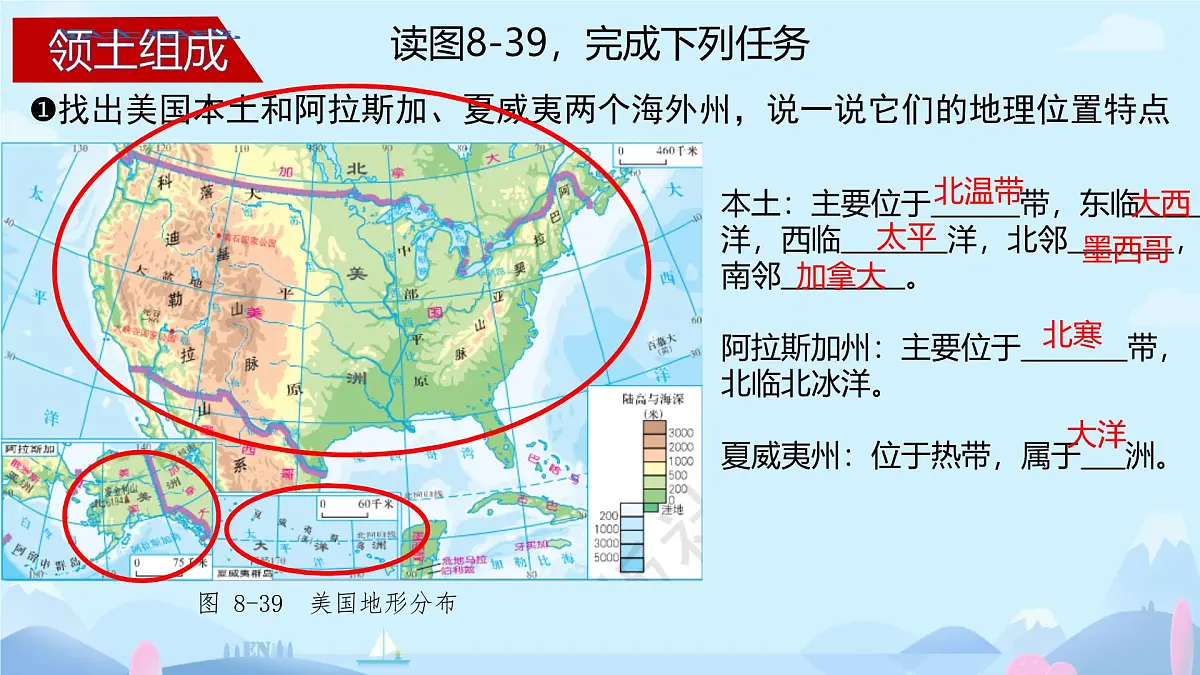 初中地理湘教版(2024)七年级下册9.5 美国(共2课时) 课件第5页