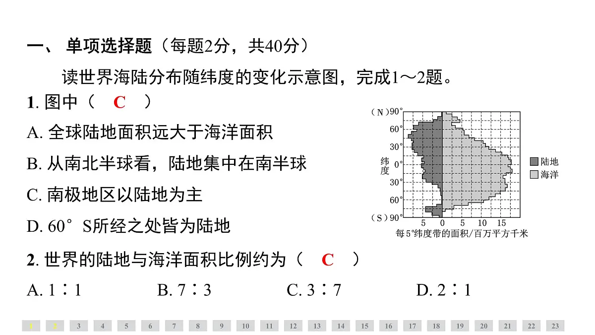 第三章 陆地和海洋 人教版(2024)地理七年级上册课件第2页