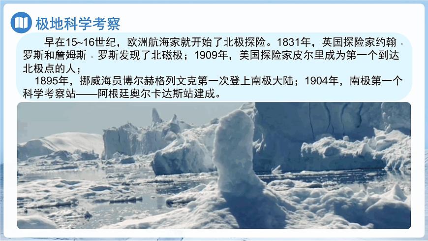 7.5 南極地區(qū)和北極地區(qū)(第2課時(shí))課件 地理商務(wù)星球版(2024)七年級(jí)下冊(cè)第七章第6頁(yè)