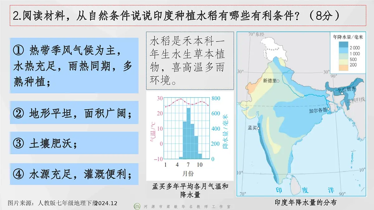 8.3++印度(第1课时)(课件)-2024-2025学年七年级下册地理同步课件(粤人版2024)第7页