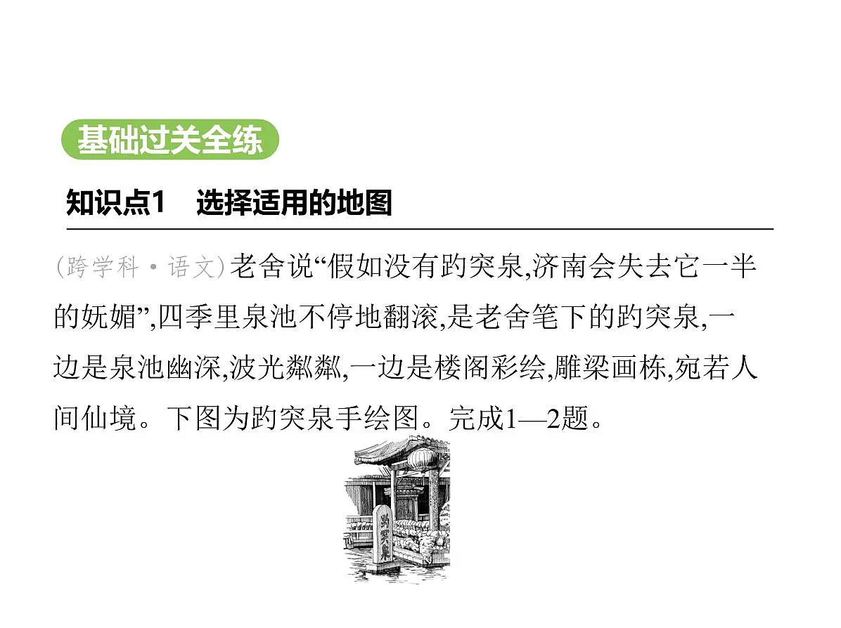 初中地理 人教版(2024)七年级上册第二章 地图 试题讲解课件 有答案03-第三节 地图的选择和应用第2页