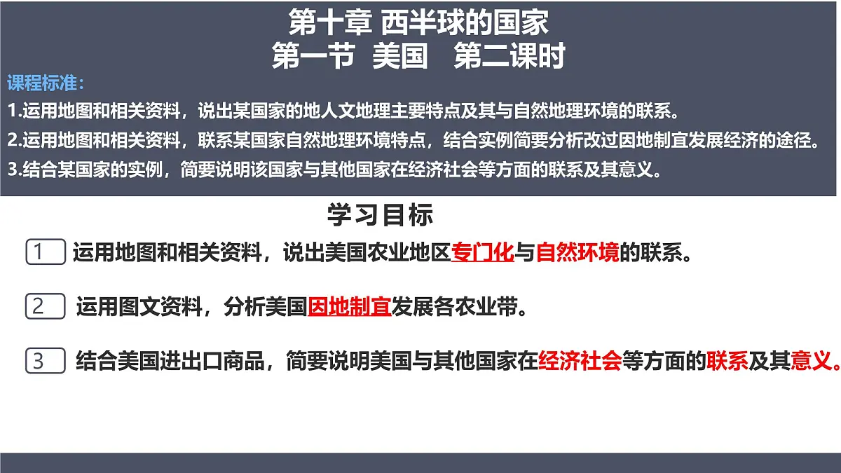 10.1美国第二课时+课件-2024-2025学年七年级地理下册人教版(2024)第1页