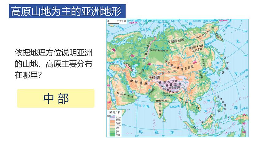 2024-2025学年晋教版地理七年级下册 5.1 归纳自然环境特征——地形与河流 课件第5页
