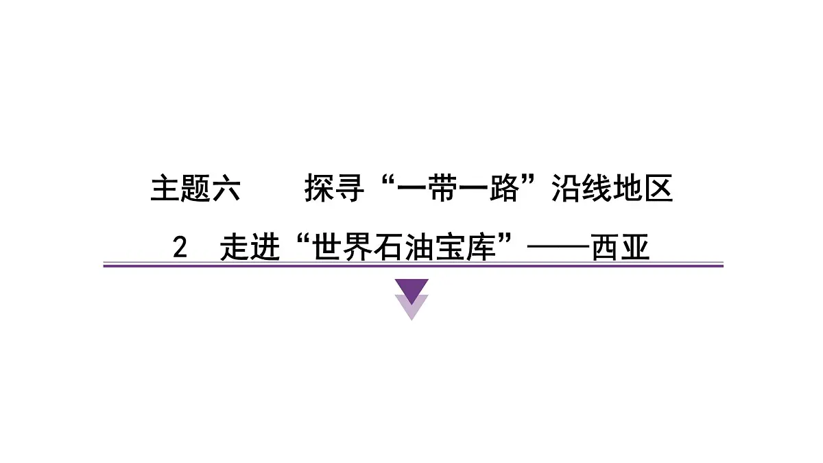 2024-2025学年晋教版地理七年级下册 6.2 走进“世界石油宝库”——西亚课件第1页