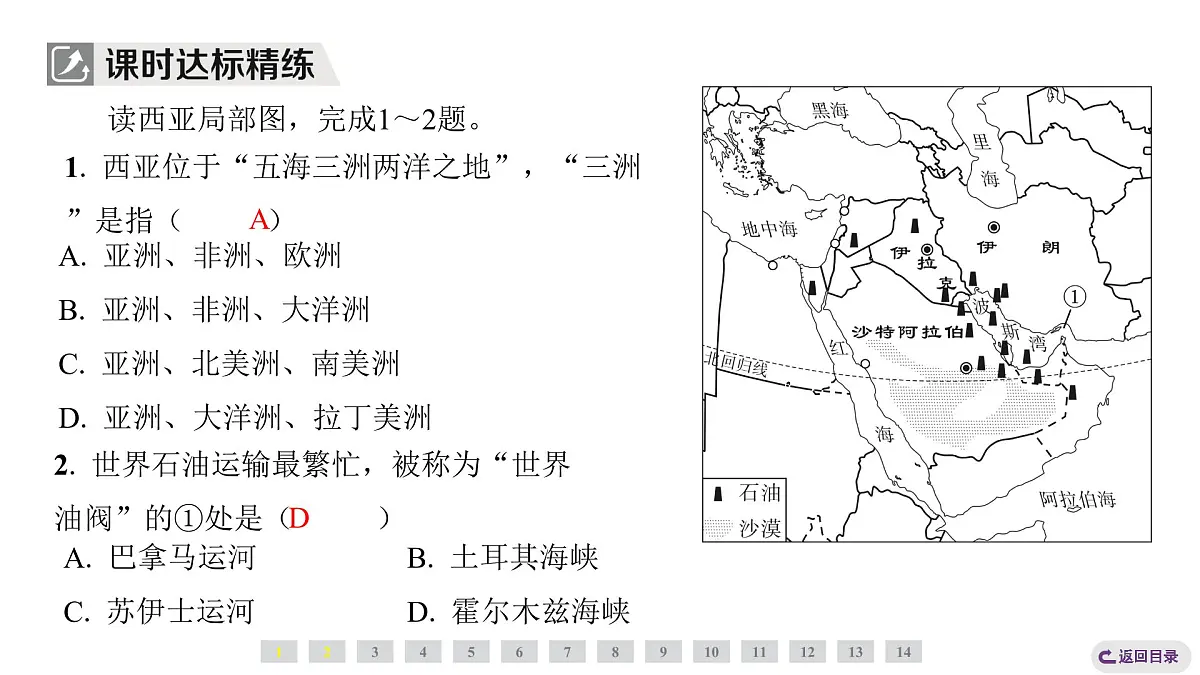 2024-2025学年晋教版地理七年级下册 6.2 走进“世界石油宝库”——西亚课件第6页