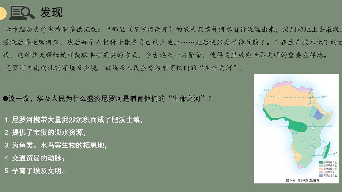 初中 地理 湘教版(2024)七年级下册9.2 埃及 课件第4页
