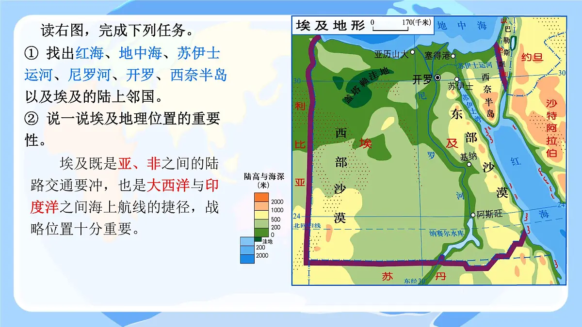 初中 地理 湘教版(2024)七年级下册9.2 埃及 课件第4页