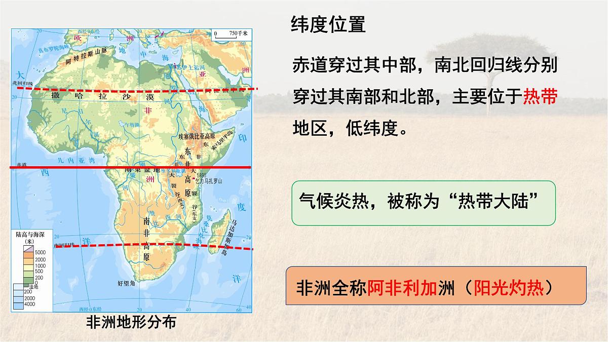 初中 地理 湘教版(2024)七年级下册7.2 非洲(第一课时) 课件第5页