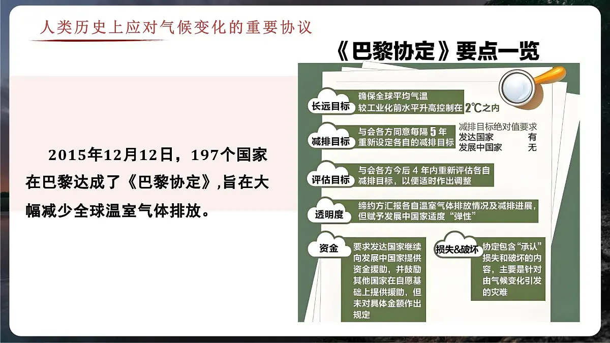 主题学习 应对全球气候变化的国际合作(教学课件)——初中地理商务星球版(2024)七年级下册第6页