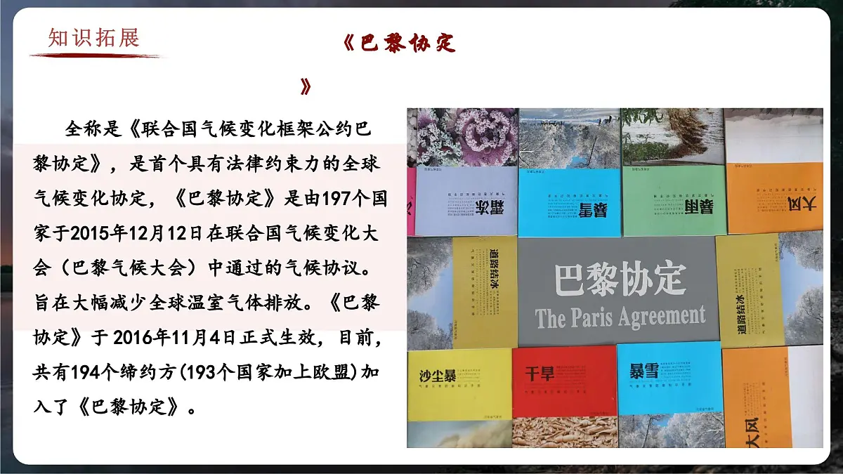 主题学习 应对全球气候变化的国际合作(教学课件)——初中地理商务星球版(2024)七年级下册第8页
