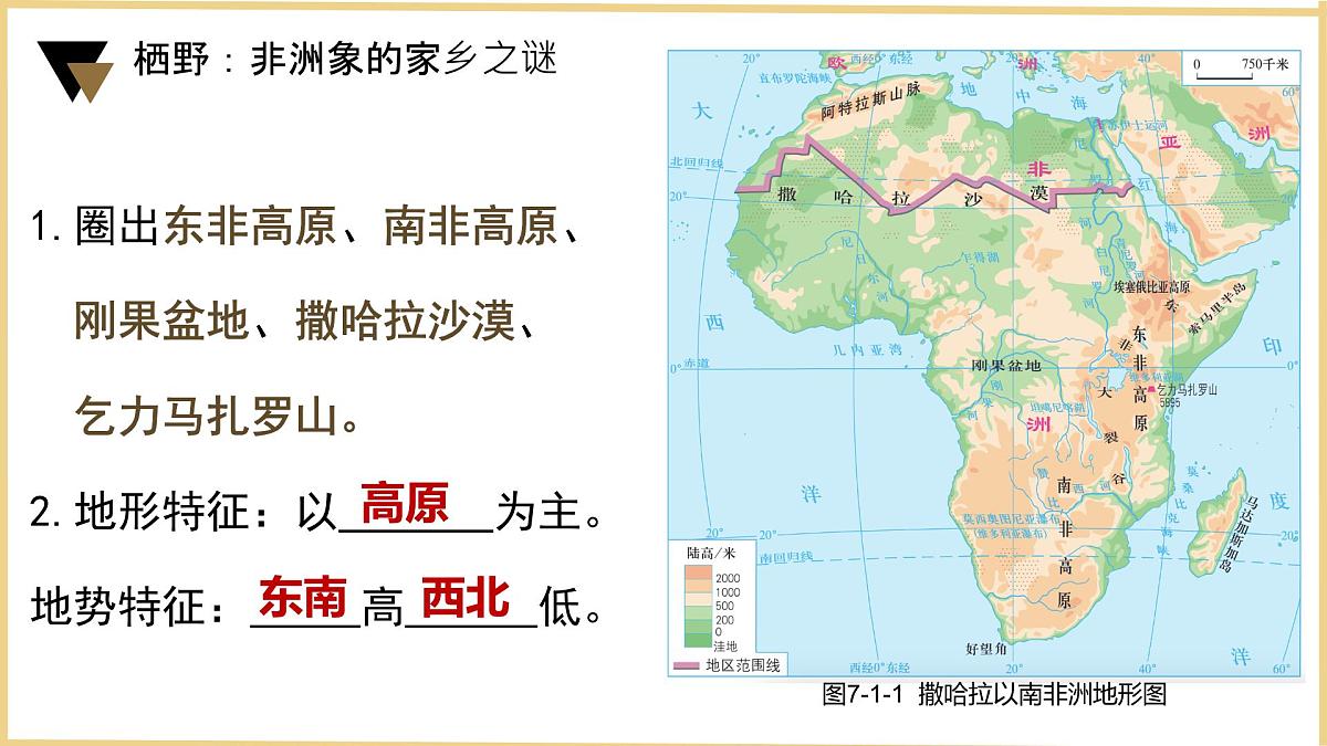 初中 地理 粤教粤人版(2024)七年级下册7.1 撒哈拉以南非洲第一课时 课件第3页