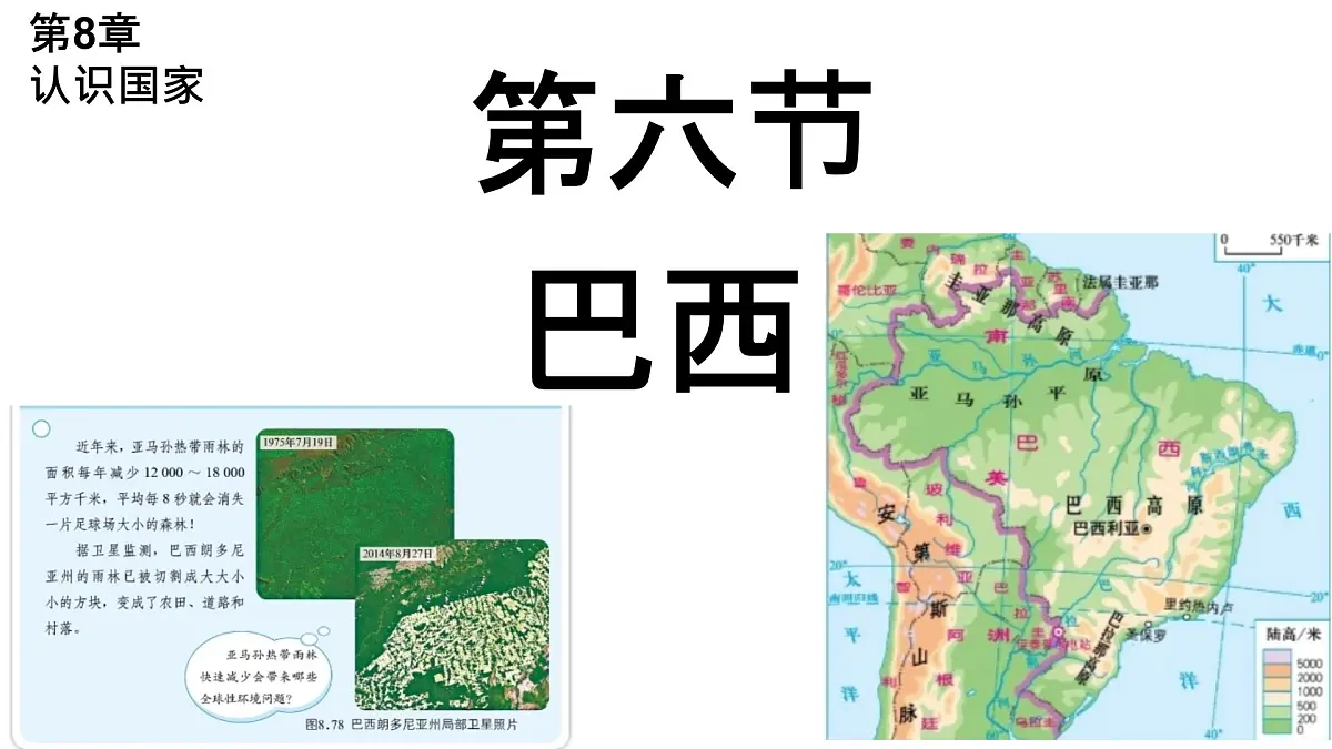 初中 地理 商务星球版(2024)七年级下册8.6 巴西 课件第1页