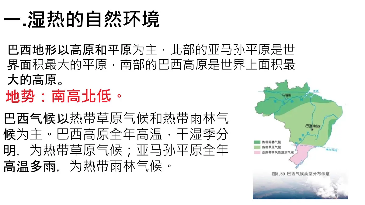 初中 地理 商务星球版(2024)七年级下册8.6 巴西 课件第4页