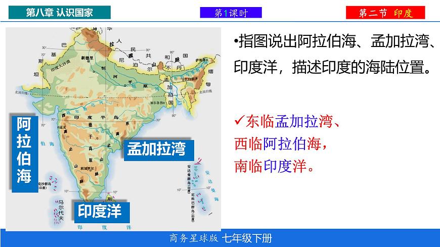 初中 地理 商務(wù)星球版(2024)七年級下冊8.2 印度 第1課時(shí)課件第7頁