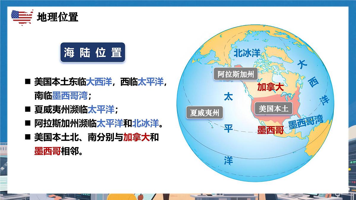10.1美国(第一课时)课件--2025学年人教版地理七年级下册第7页