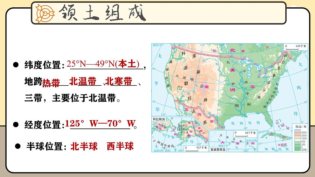 第九章走进国家9.5美国(第1课时)课件 2025学年春季学期地理湘教版七年级下册第7页