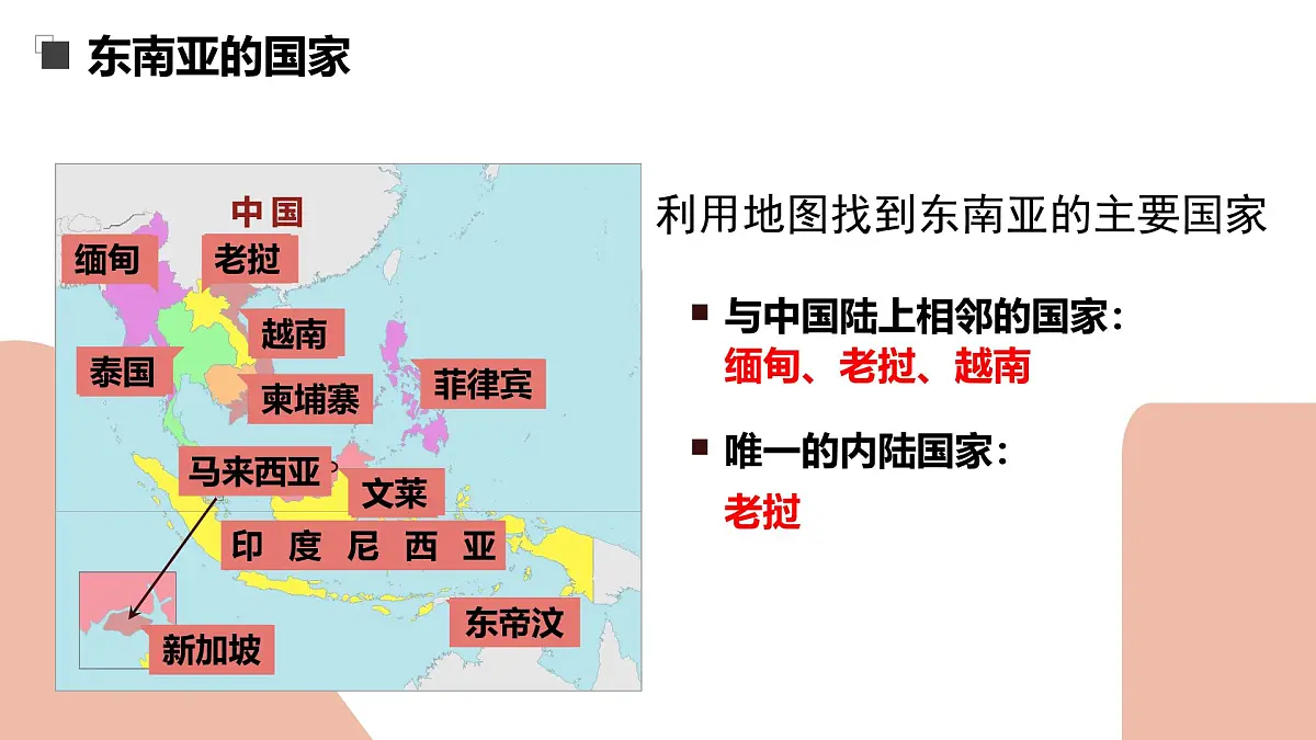 第七章+认识地区(东南亚+西亚) 2025学年七年级地理下学期期末考点大串讲中图版北京课件第4页