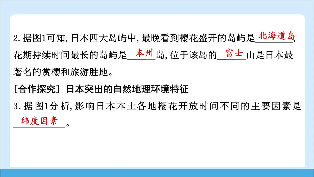 2024-2025学年七年级地理下册(商务星球版2024)8.1 日本 第一课时 地狭人稠的岛国 课件第7页