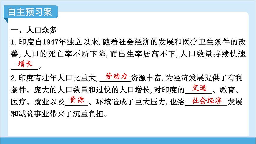 2024-2025學(xué)年七年級地理下冊(商務(wù)星球版2024)8.2 印度 第二課時 發(fā)展中的大國 課件第4頁