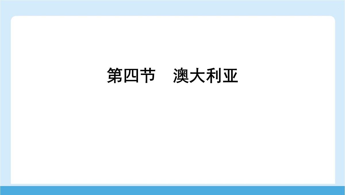2024-2025学年七年级地理下册(商务星球版2024)8.4 澳大利亚 课件第1页